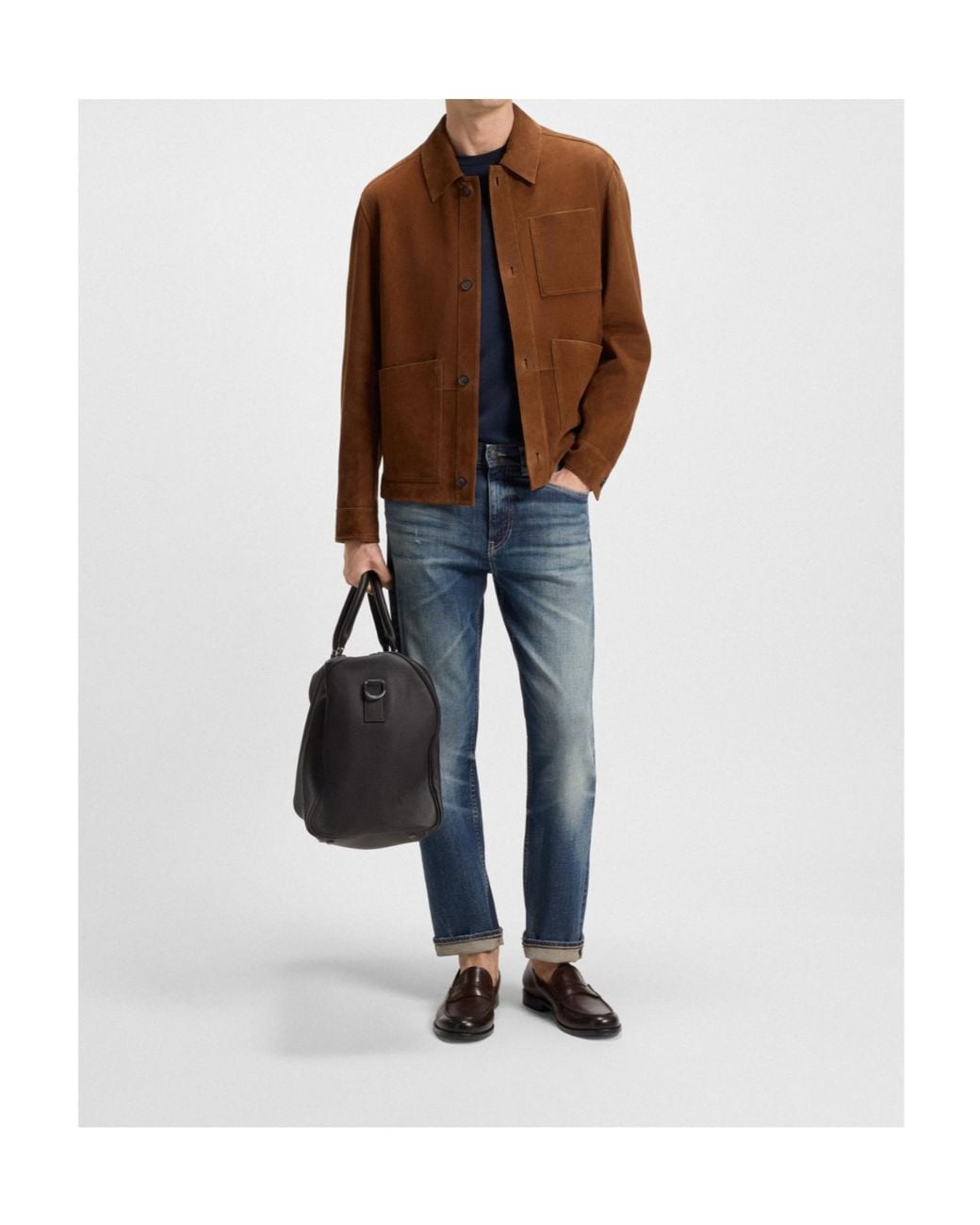 Boss Blue Boss Washed Flared Jeans for men