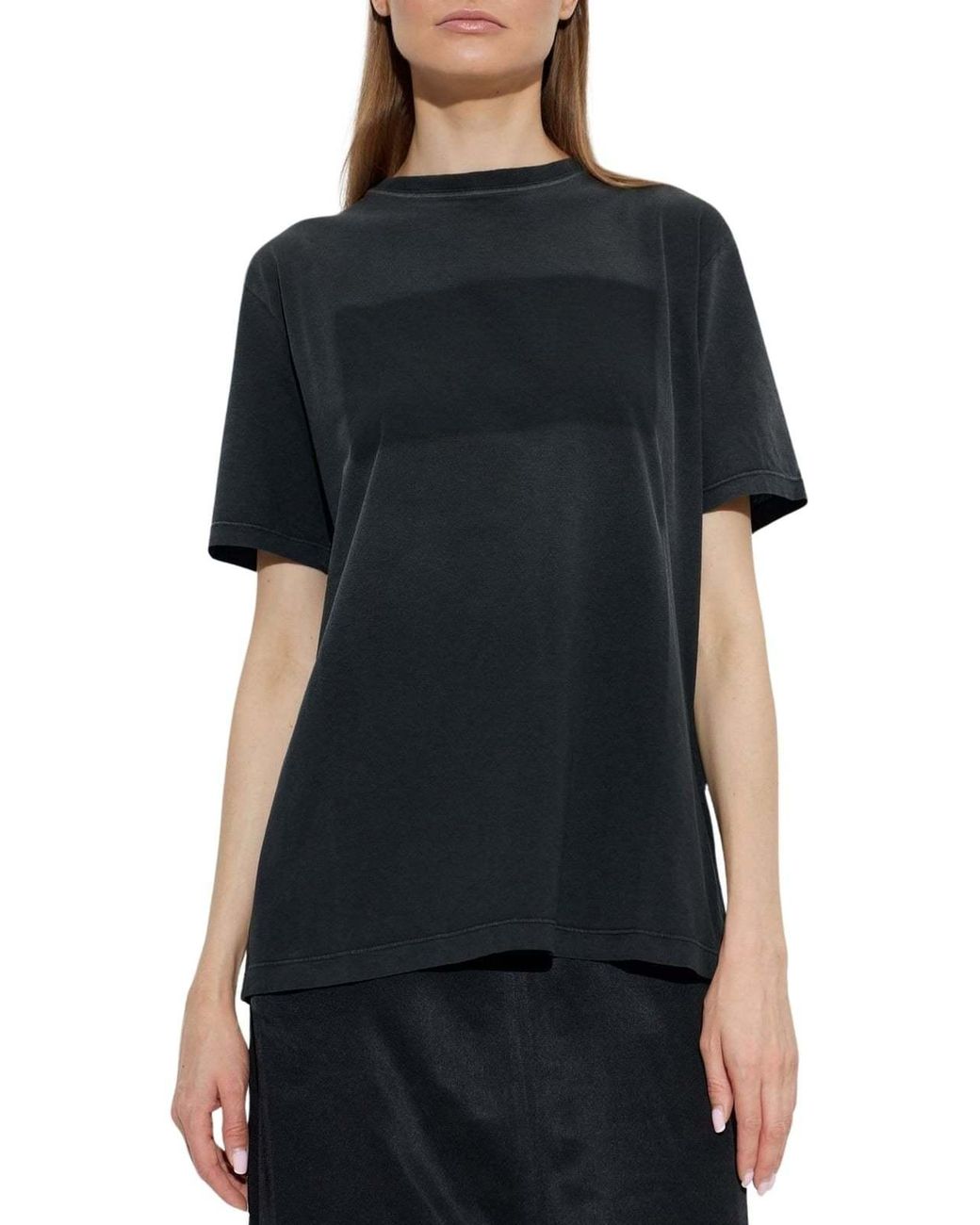 Maison Margiela Black Short-Sleeved Crewneck T-Shirt for men