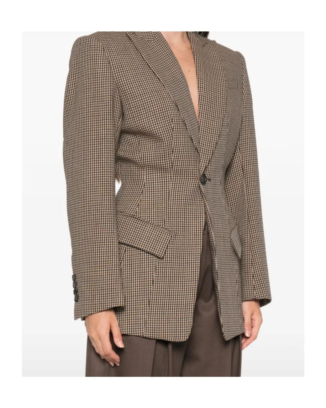 Seafarer Brown Kora Houndstooth Blazer