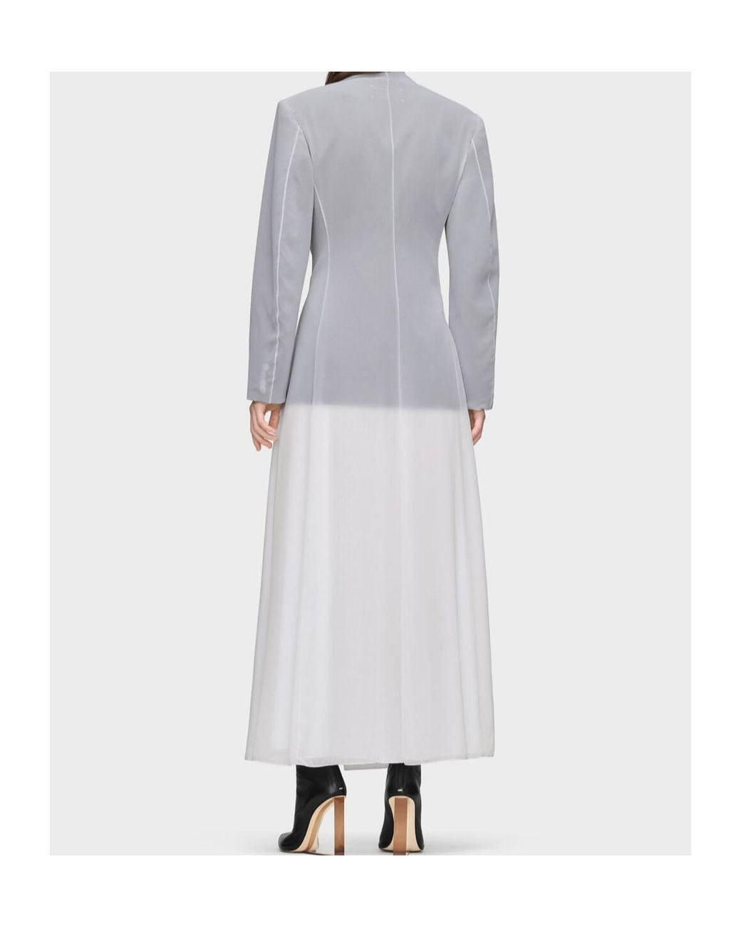 Maison Margiela White Covered Tailored Maxi Dress