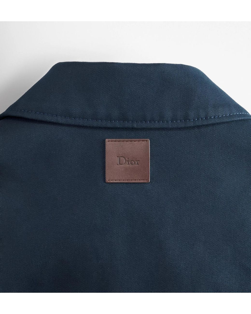 Dior Blue Homme Logo Embroidered Work Jacket for men