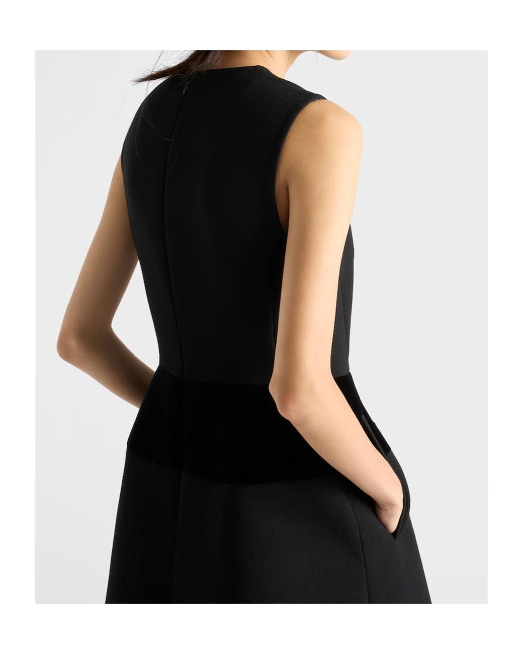 Prada Black Natté Fabric Dress