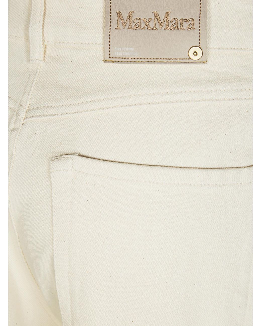 Max Mara White 'S Straight Leg Trousers