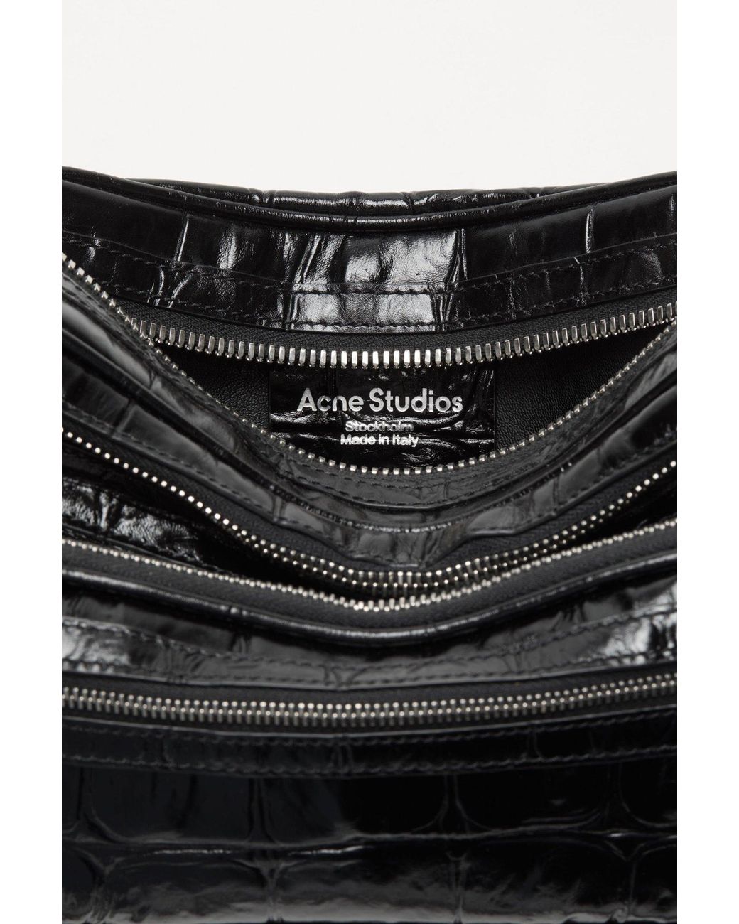 Acne Black Camero Party Zip Shoulder Bag
