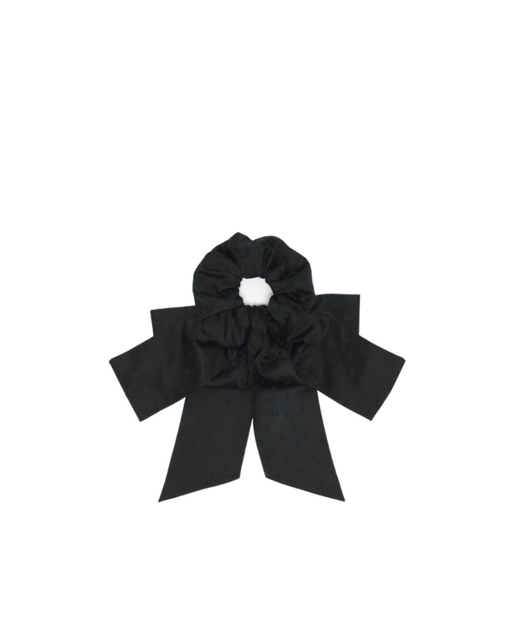 Alexander McQueen Black Skull Jacquard Bow Scrunchie