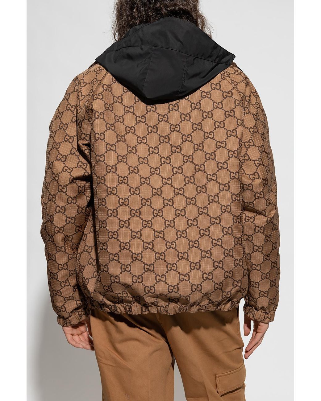 Gucci Black Reversible Gg Canvas Jacket for men