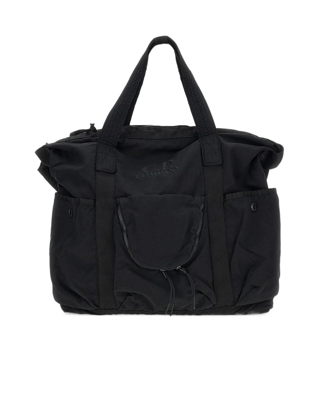 C P Company Black Multi-Pocket Shoulder Bag for men
