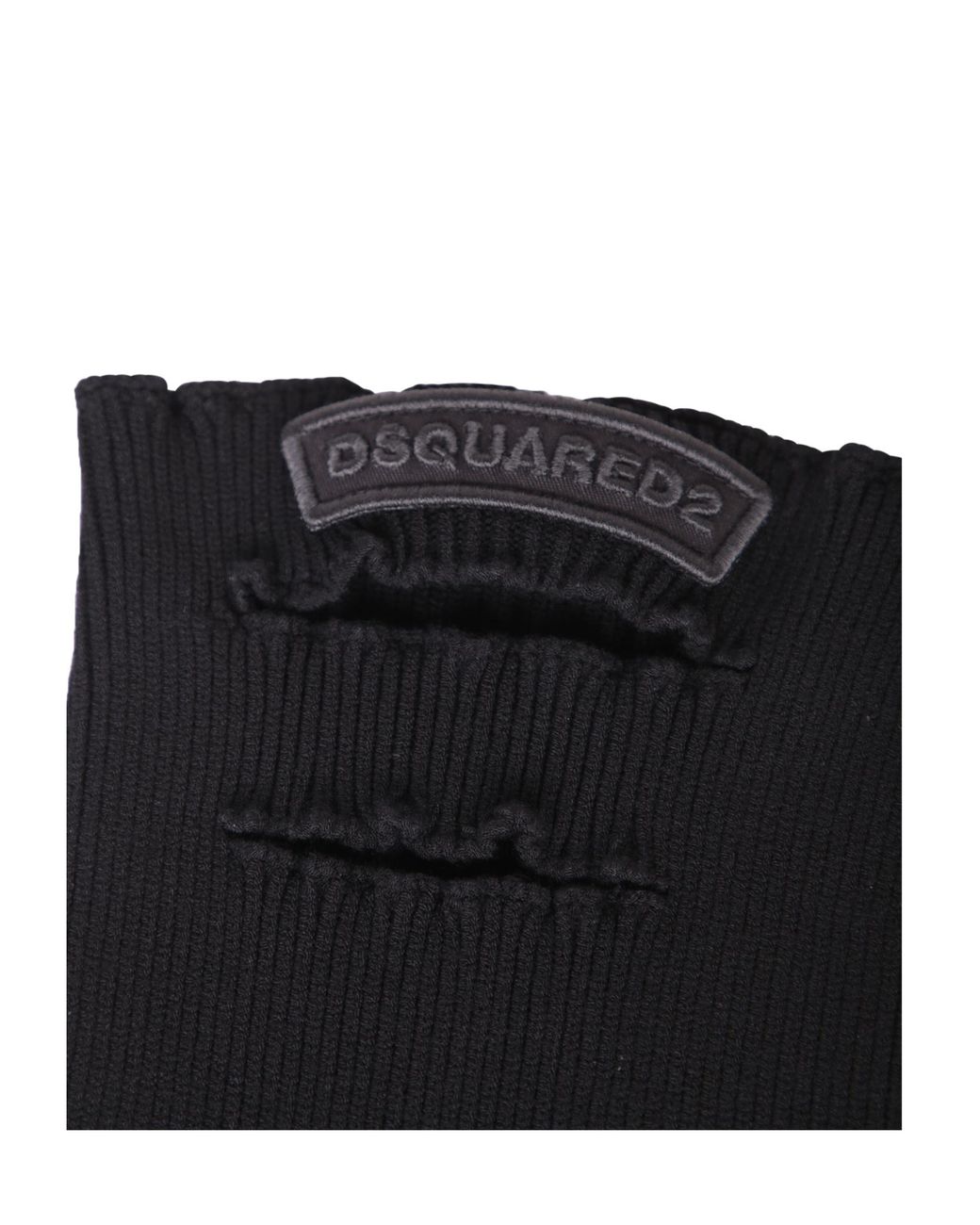 DSquared² Black Knitted Balaclava for men