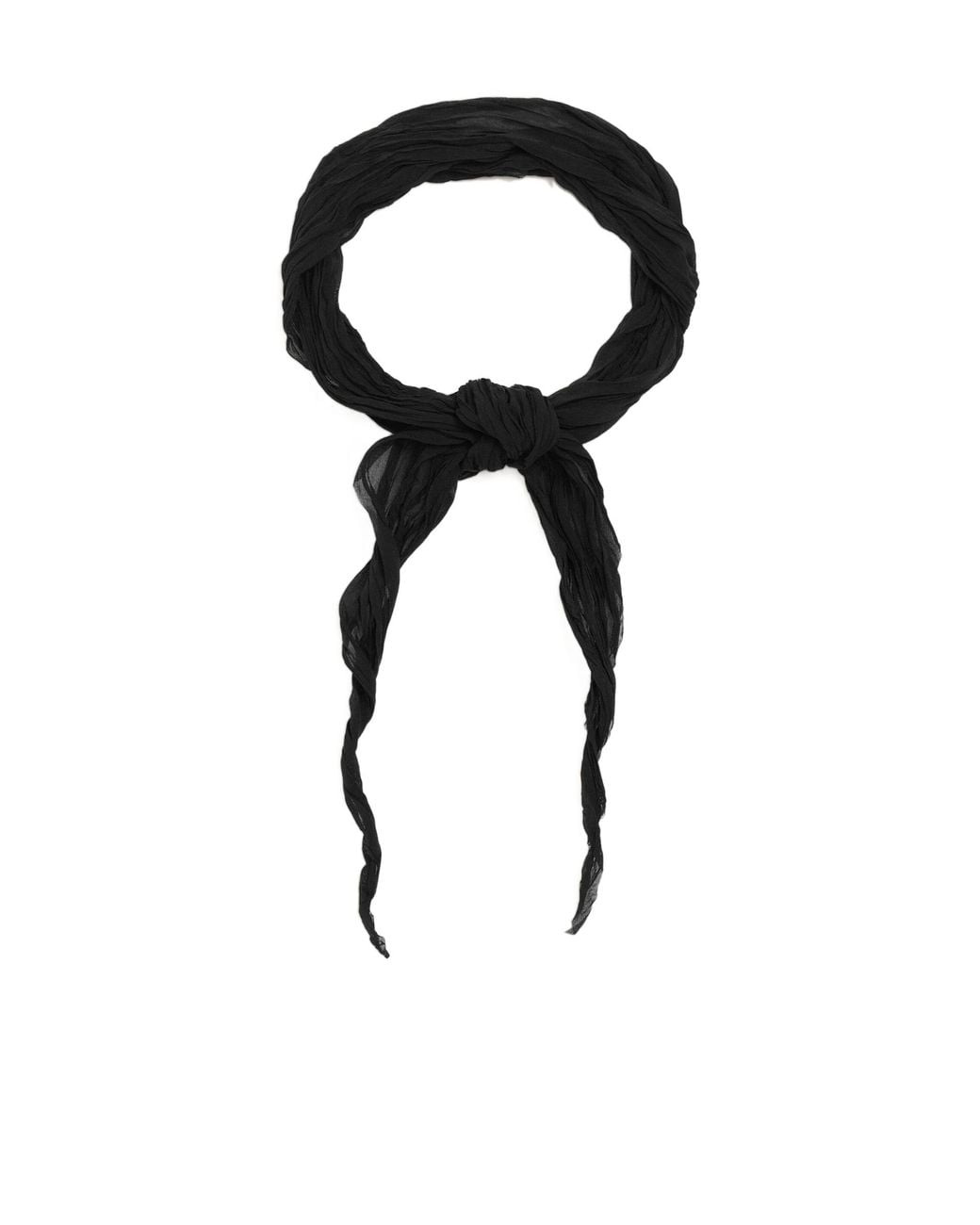 AMI Black Crumpled Scarf for men