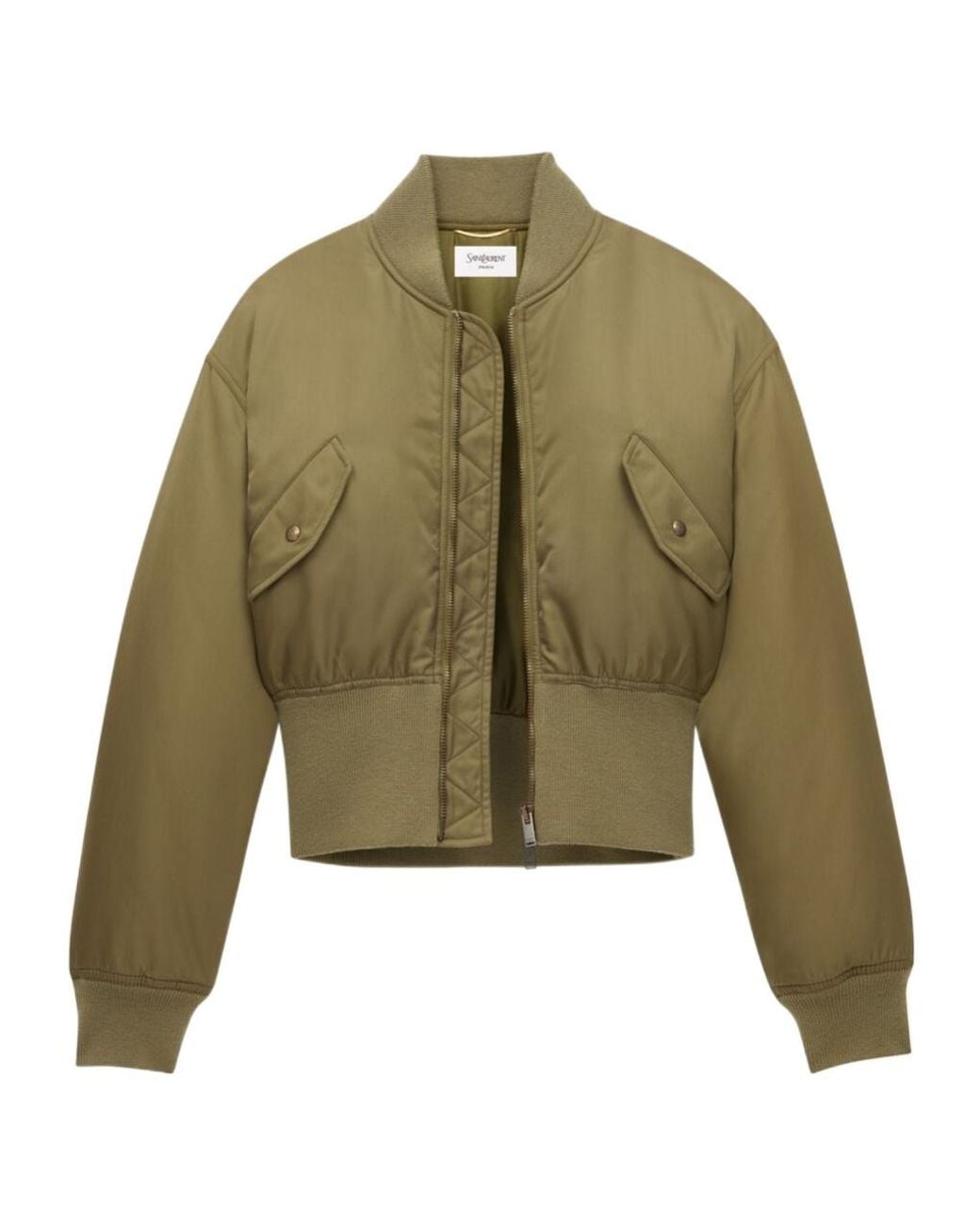 Saint Laurent Green Saint Laone Sizerent Bomber Jacket