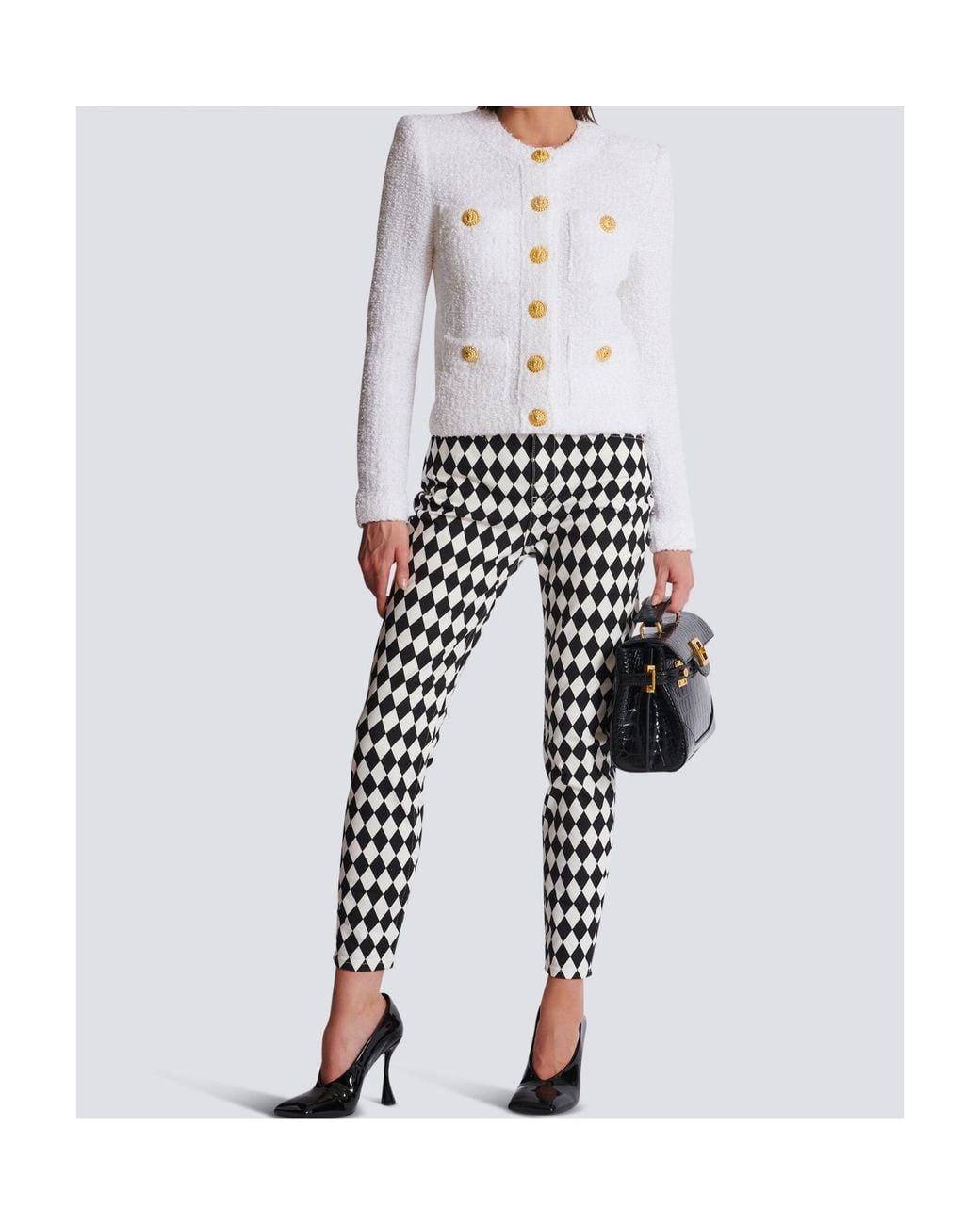 Balmain White Tweed Jackets