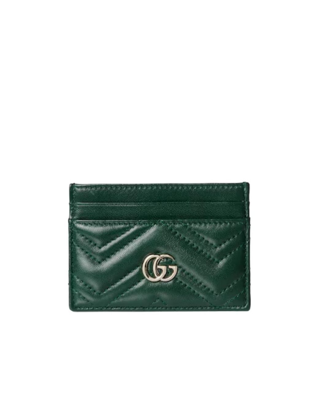 Gucci Green Gg Marmont Card Case