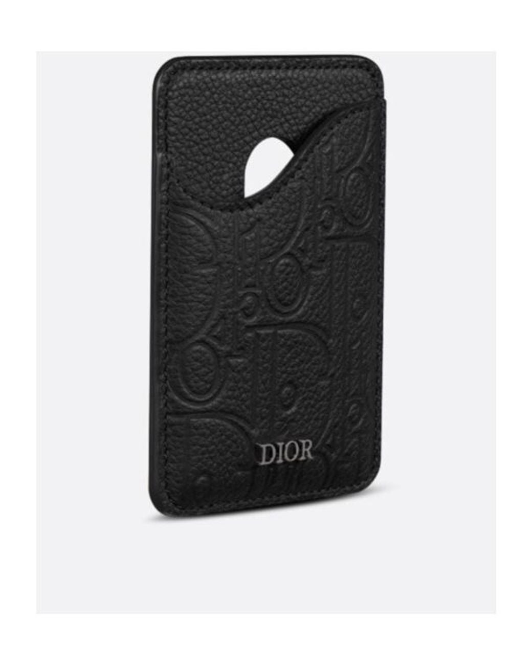 Dior Black Saddle Magnetic Card Holder for men