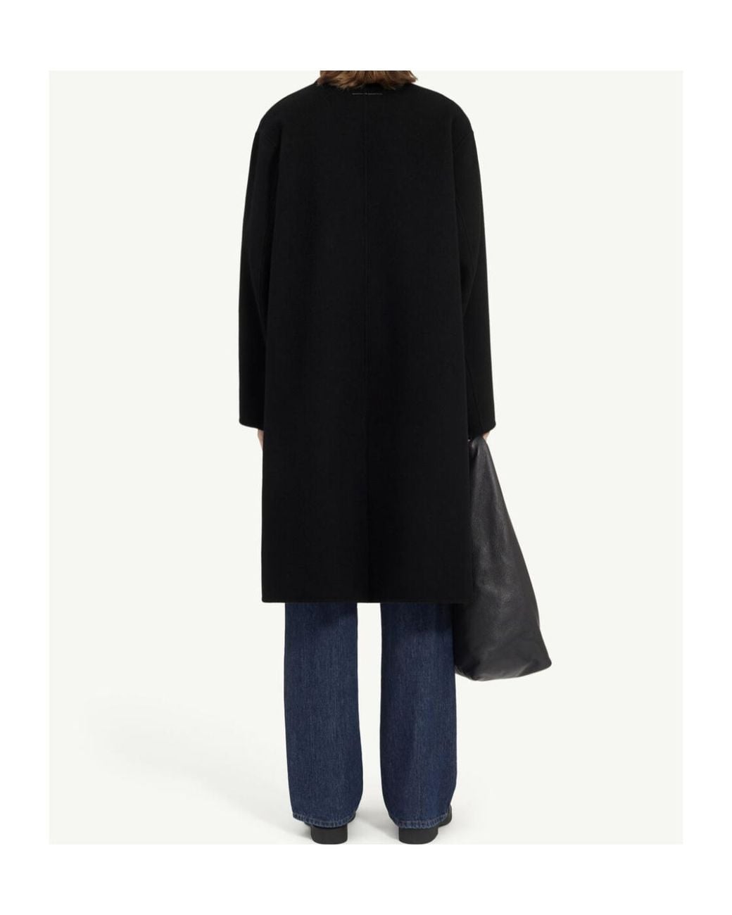 MM6 by Maison Margiela Black Oversized Single-Breasted Coat for men