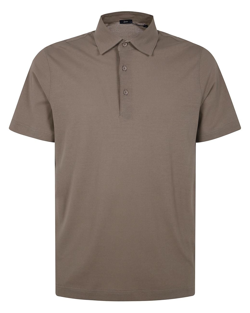 Herno Gray Short-Sleeved Polo Shirt for men