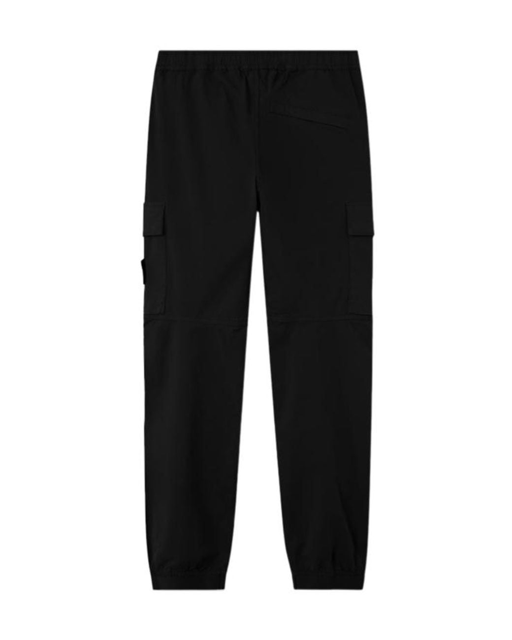 Stone Island Black Regular-Tapered-Fit Cargo Trousers With Drawstring Waistband for men