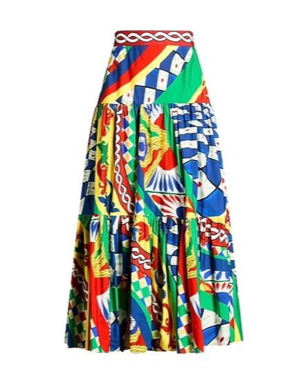 Dolce & Gabbana White Multicolored Umbrella Skirt