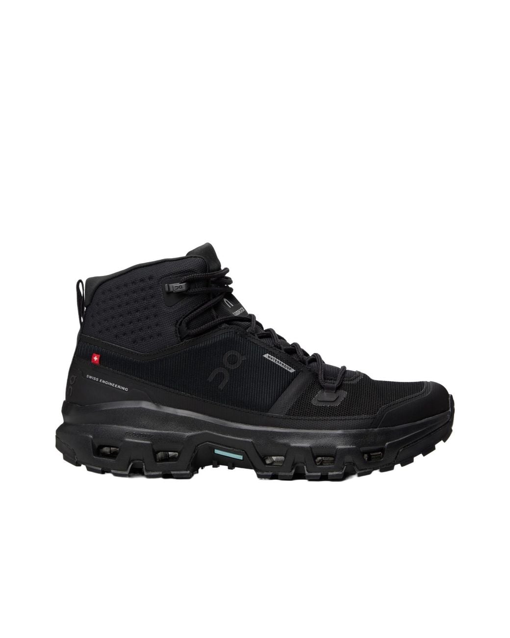 On Shoes Black Cloudrock Mid Wp Sneakers for men