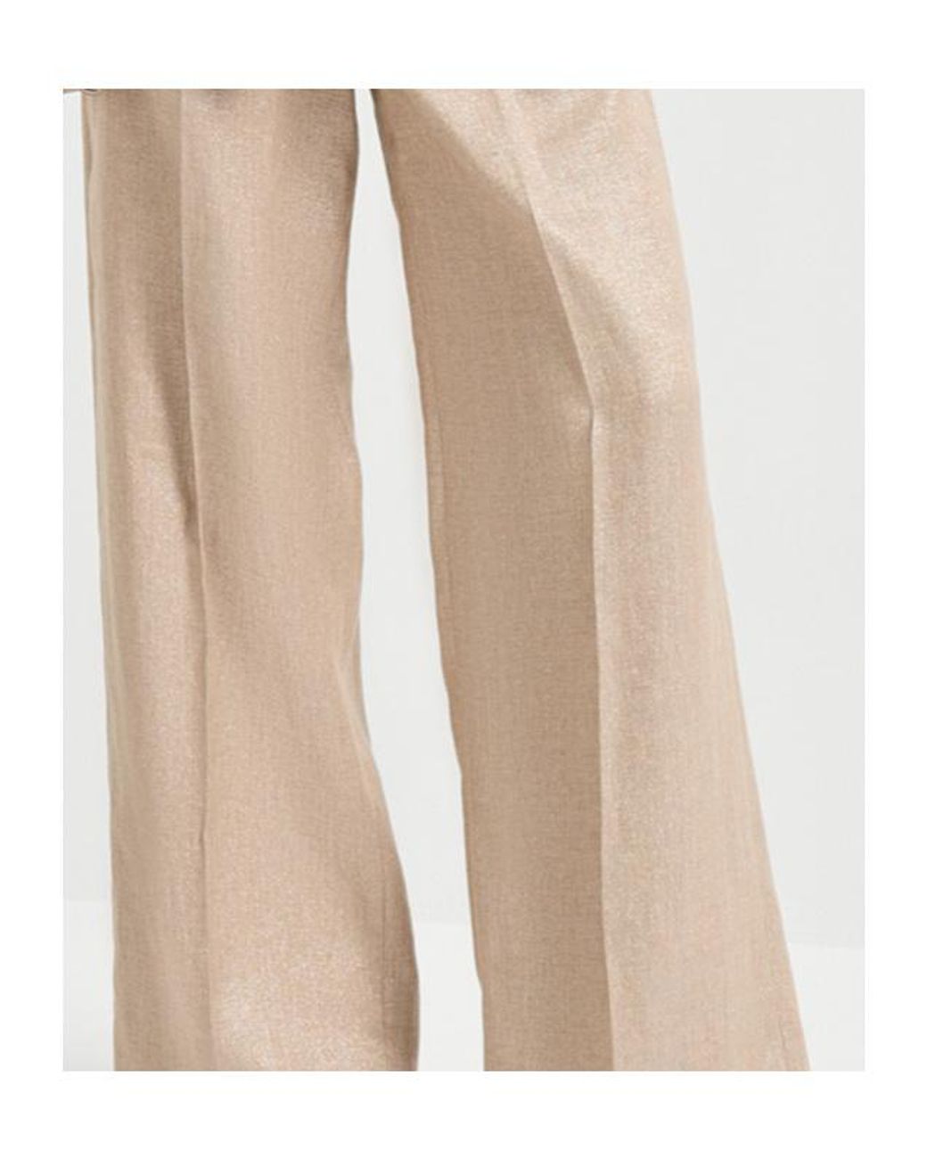 Brunello Cucinelli Natural Loose Pleated Trousers