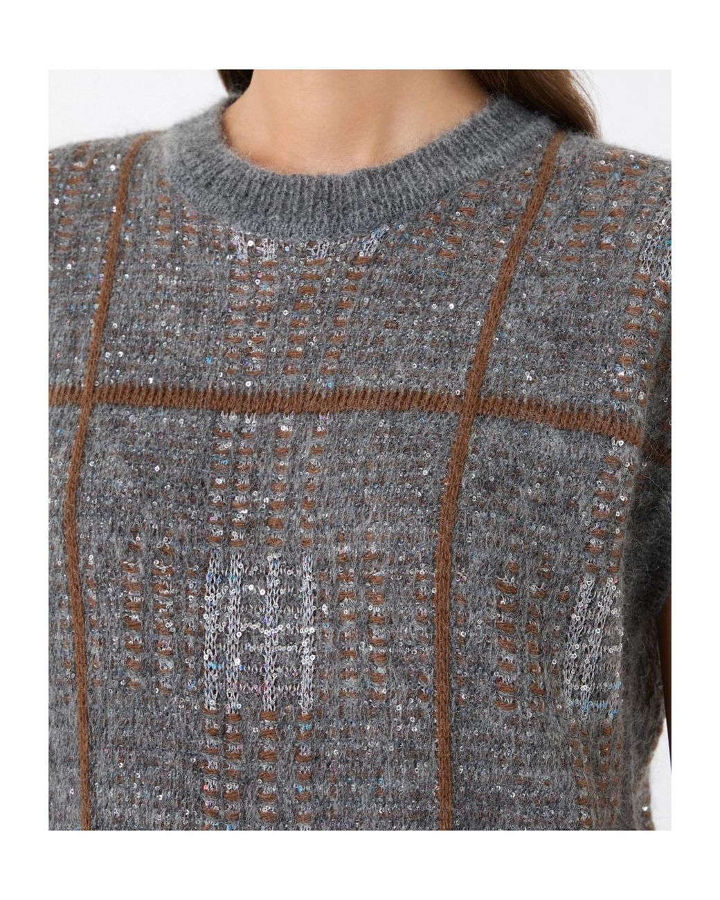 Max Mara Gray Wool, Mohair And Cashmere Gilet