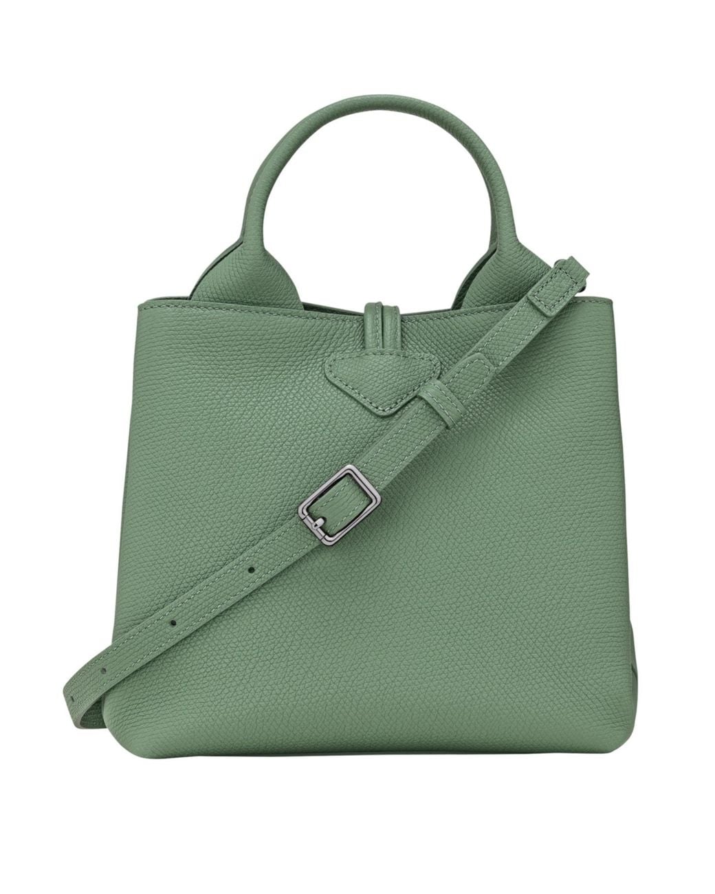 Longchamp Green Le Roseau S Top Handle Bag