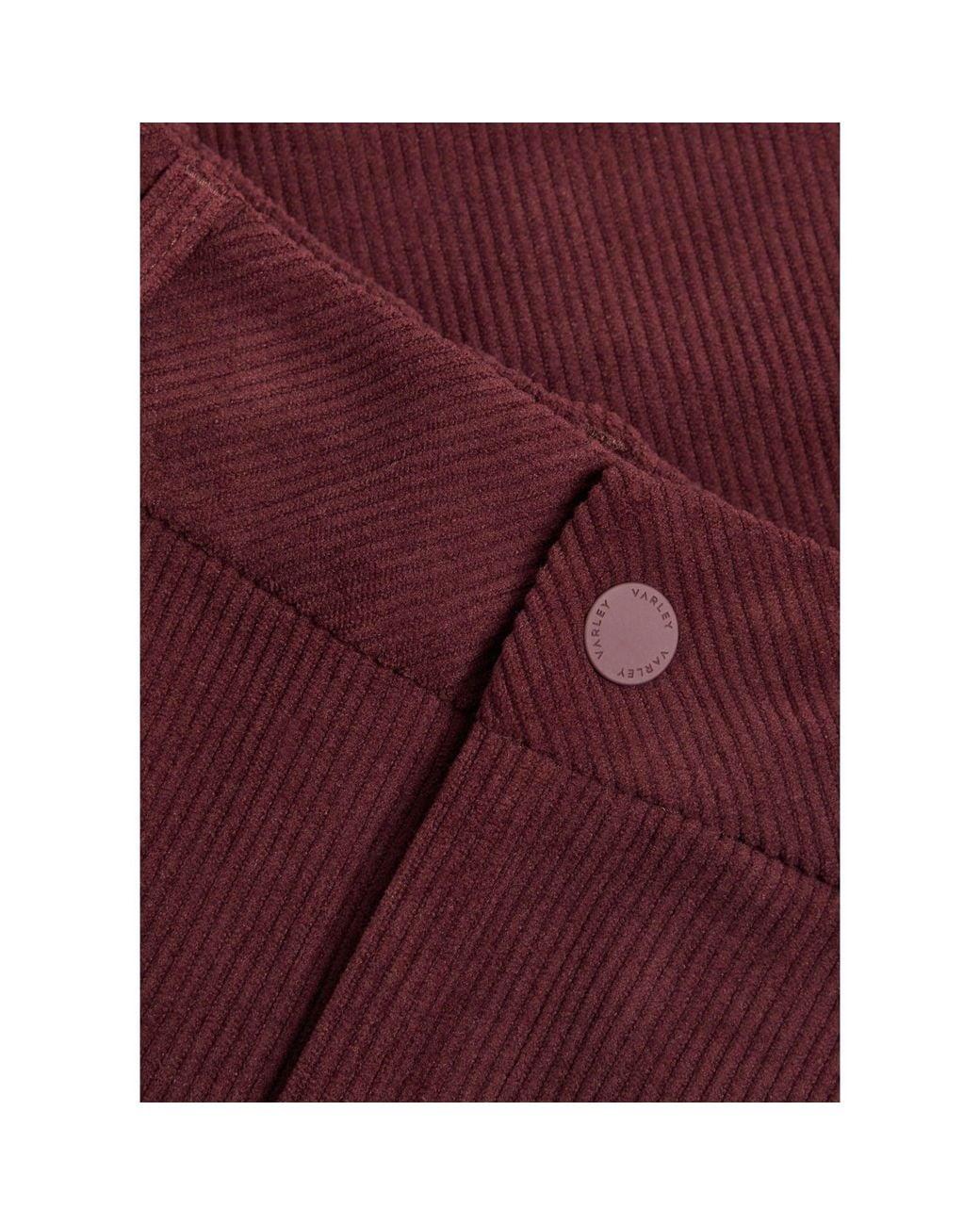 Varley Purple Wide-Leg Corduroy Trousers