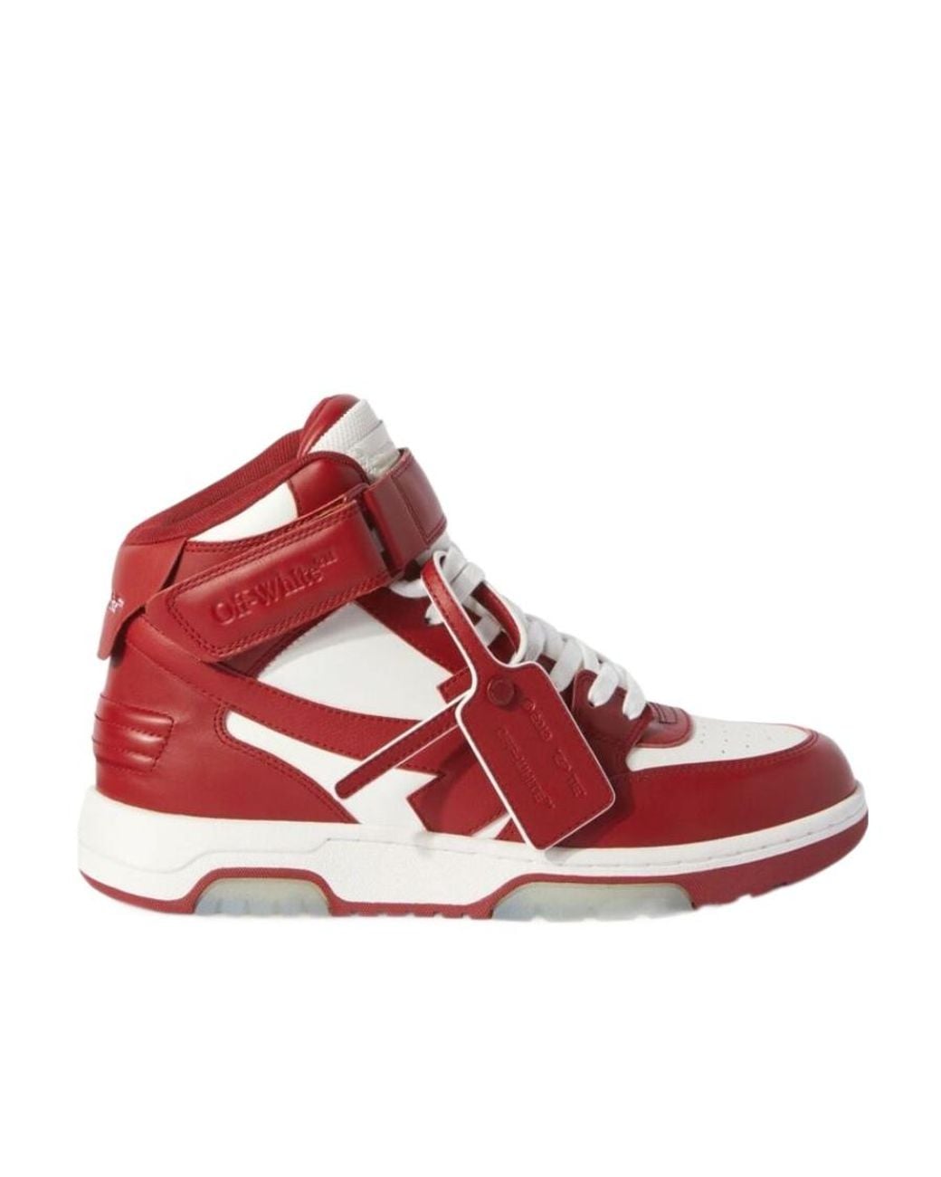 Off-White c/o Virgil Abloh Red Out Of Office Mid-Top Sneakers for men