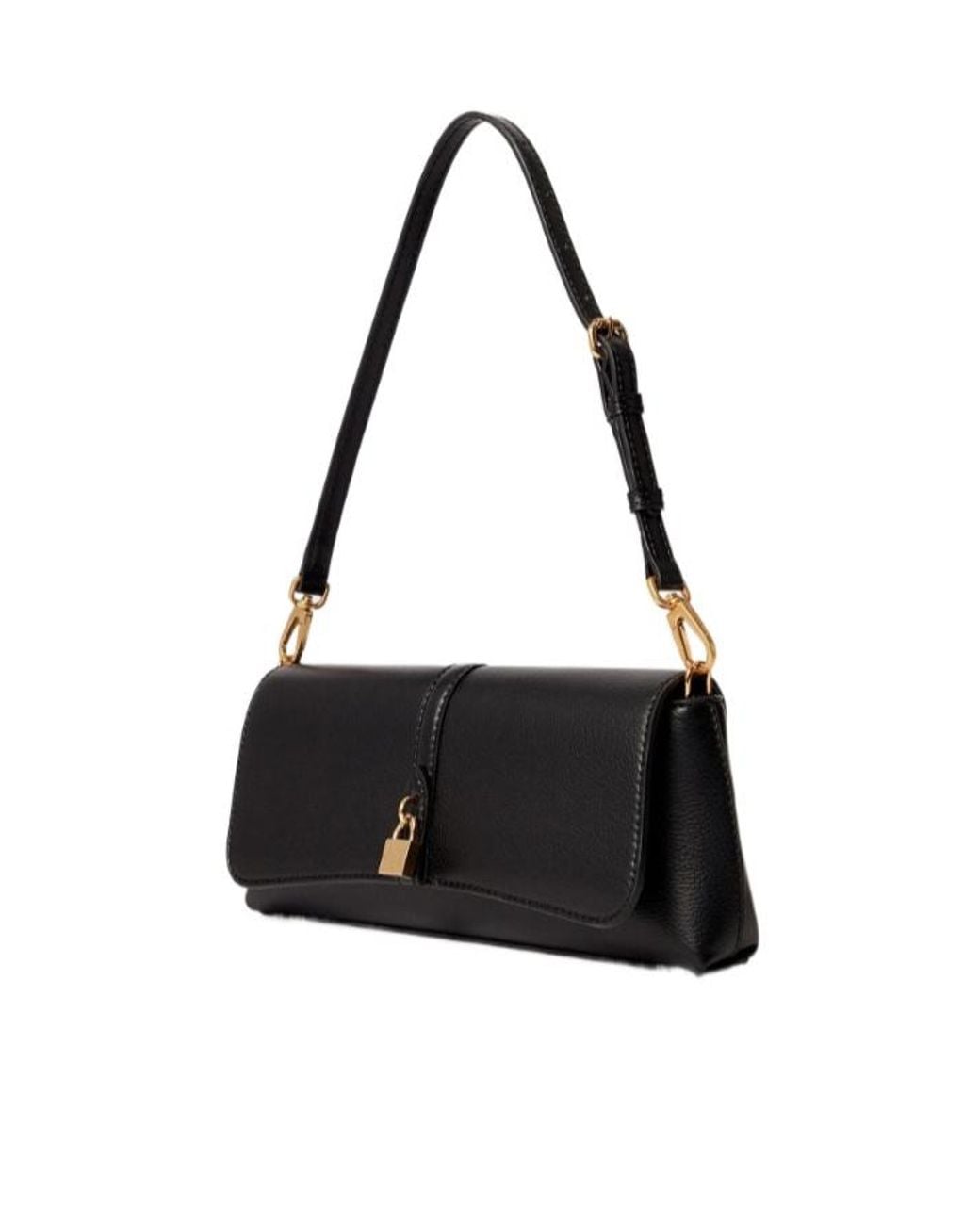 Stella McCartney Black Ryder Pochette Lock Charm Shoulder Bag
