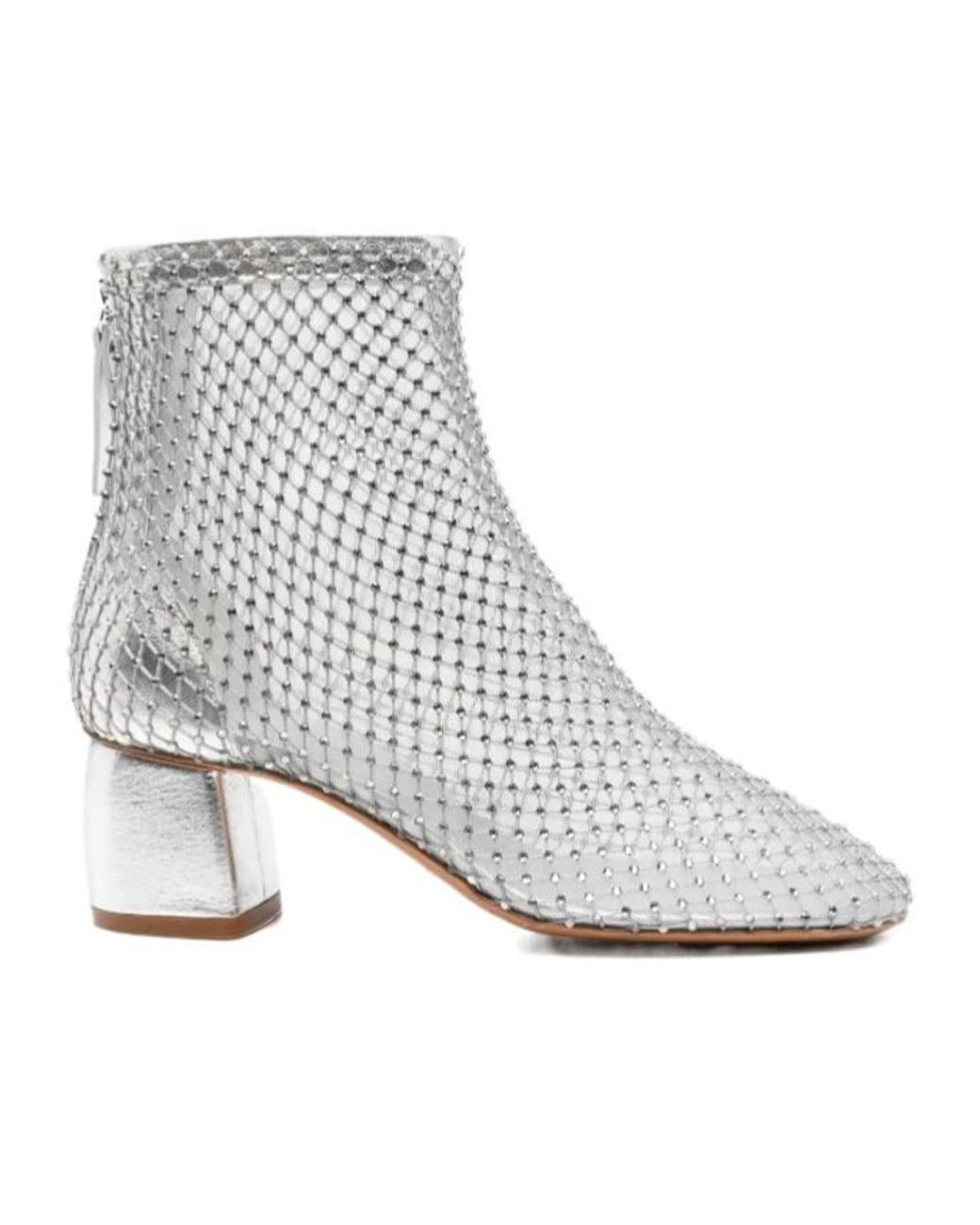 Forte_forte White 60Mm Embellished Mesh Boots