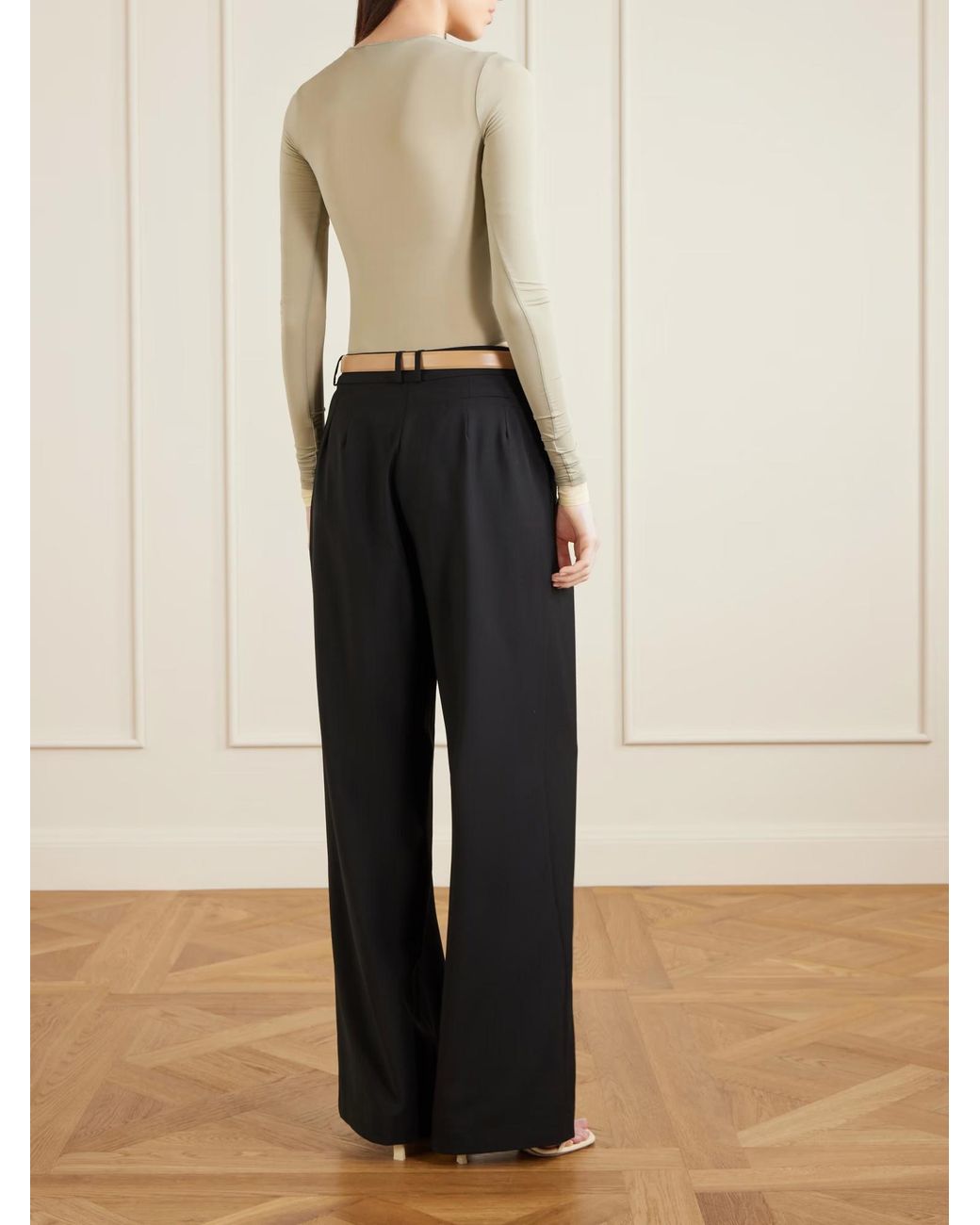 Wardrobe NYC White Stretch-Jersey Bodysuit