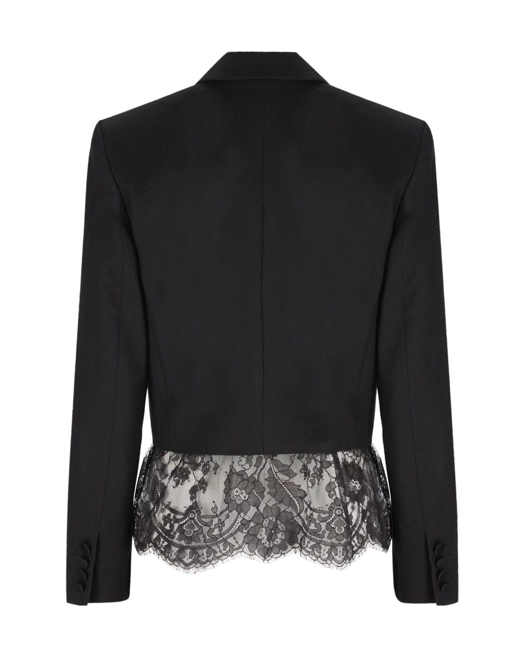 Zimmermann Black Valiant Lace Cropped Blazer