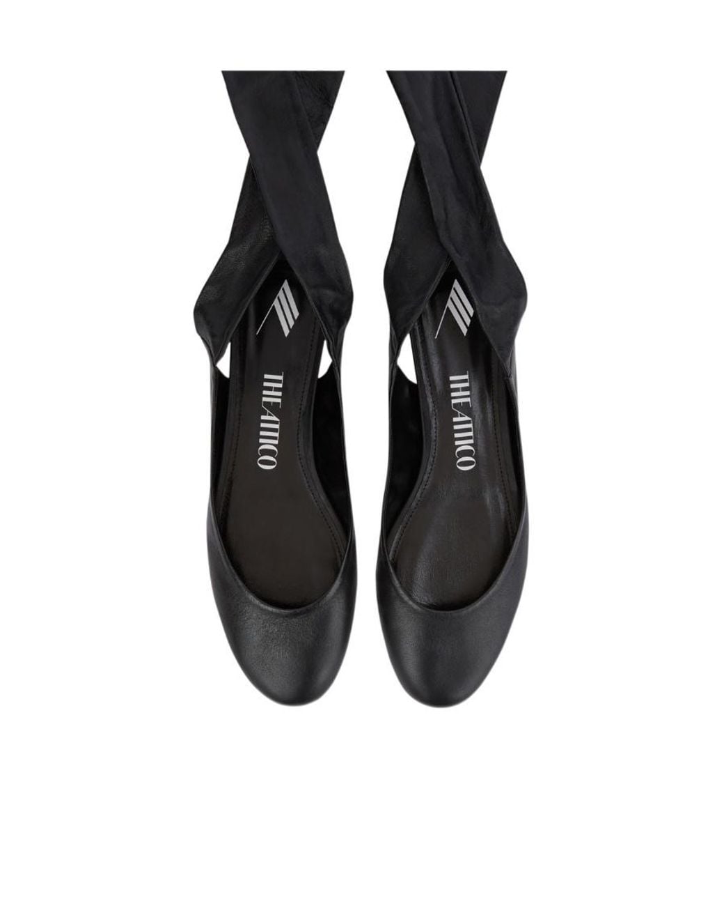 The Attico White The Cloe Ankle-Tied Ballerina Shoes