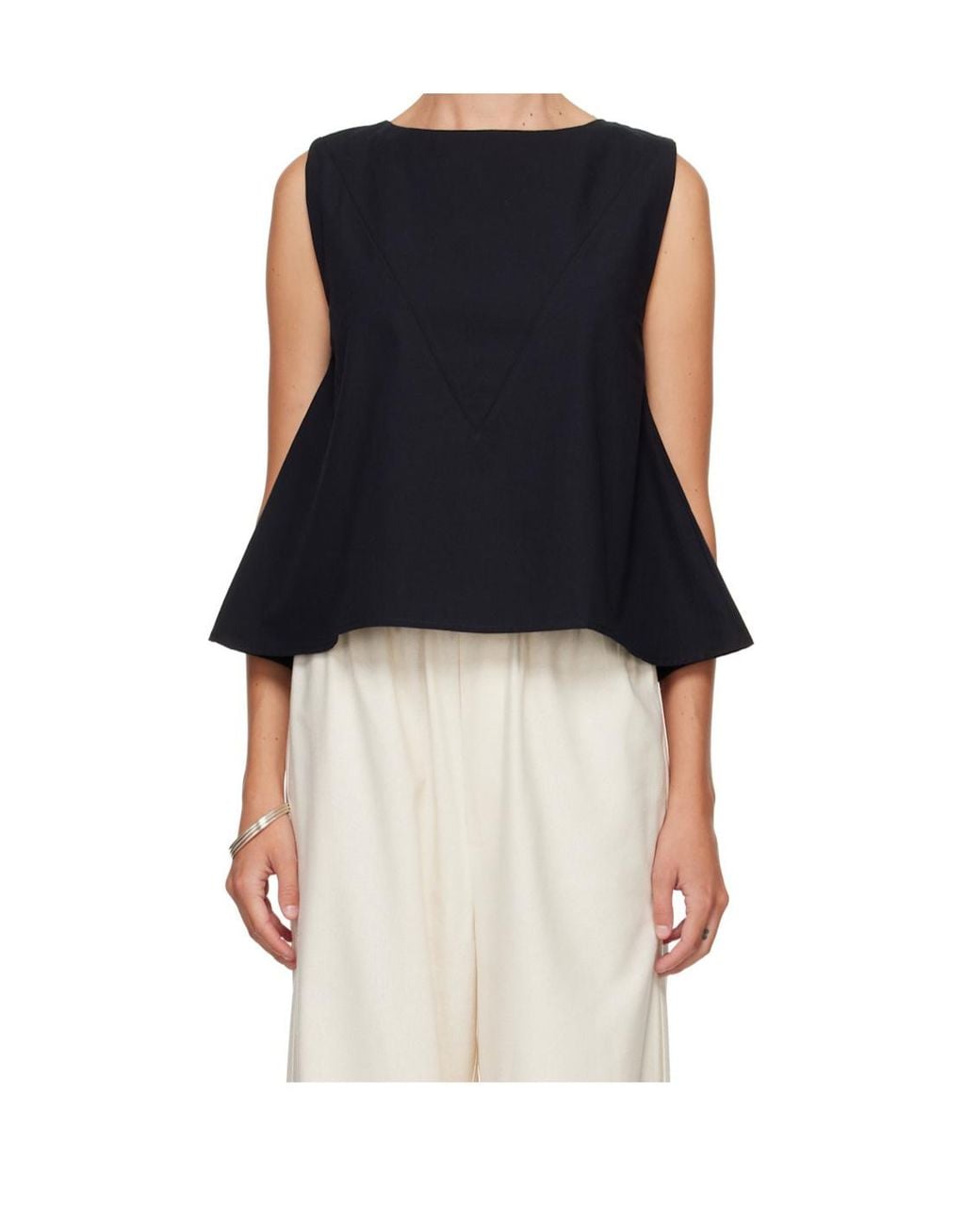 Baserange Black Sleeveless Top