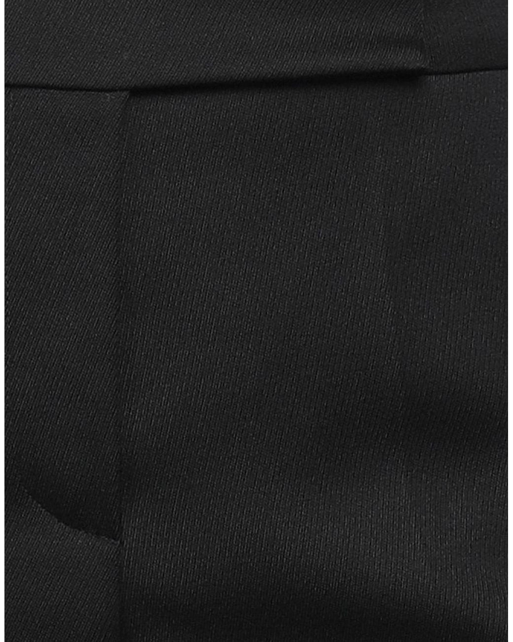 Tory Burch Black Minimalist Wool Wide-Leg Pants