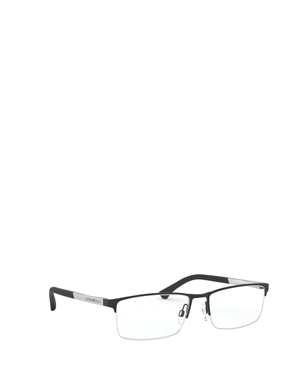 Emporio Armani Metallic Rectangular Frame Glasses for men