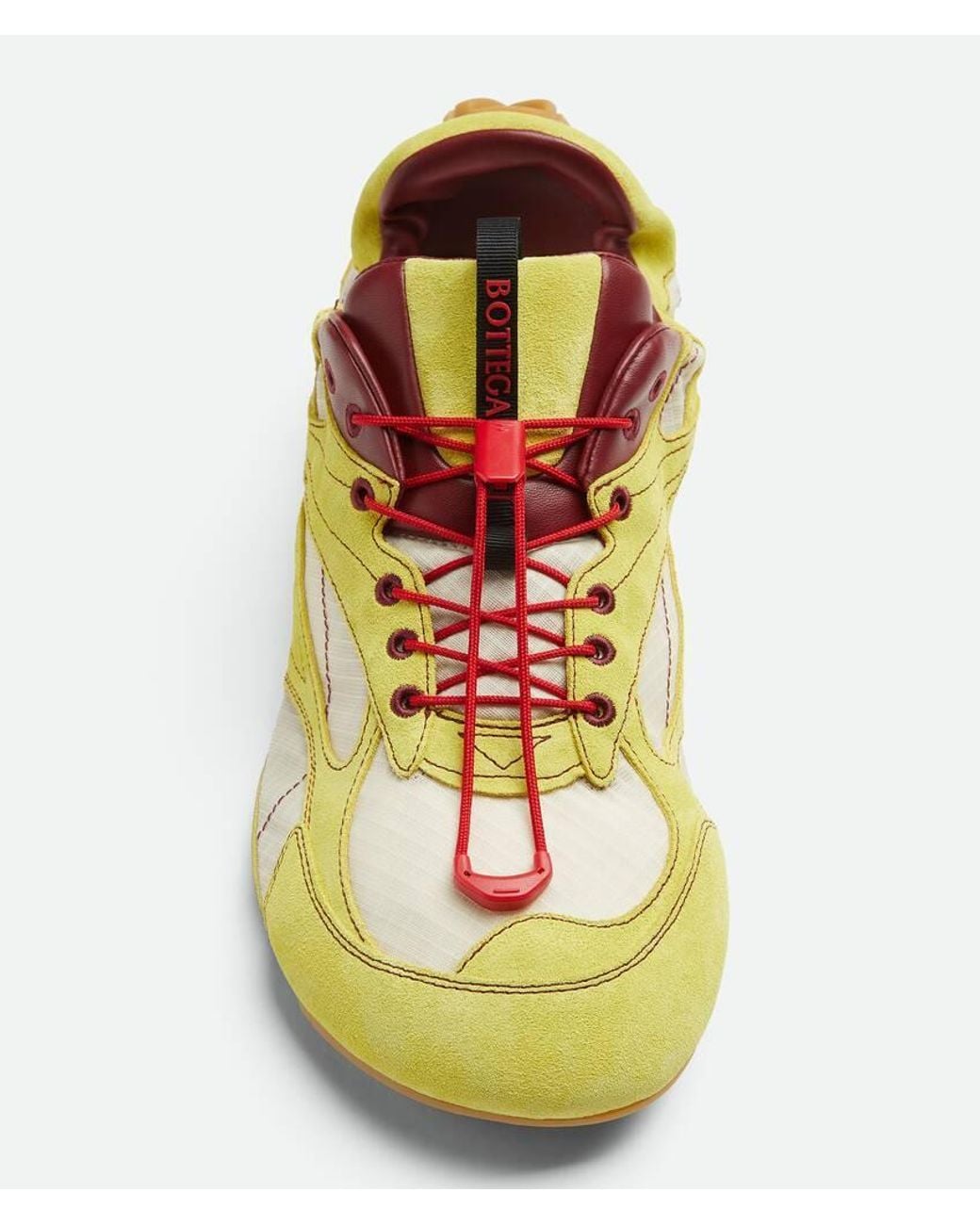 Bottega Veneta Yellow Suede-Trim Sneakers for men