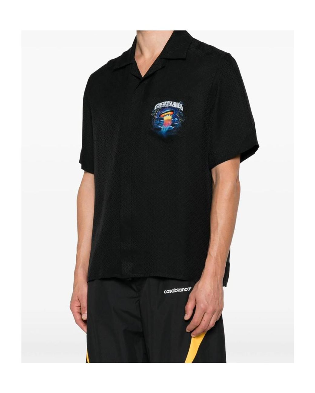 Casablanca Black Sahara Twilight Jacquard Shirt for men
