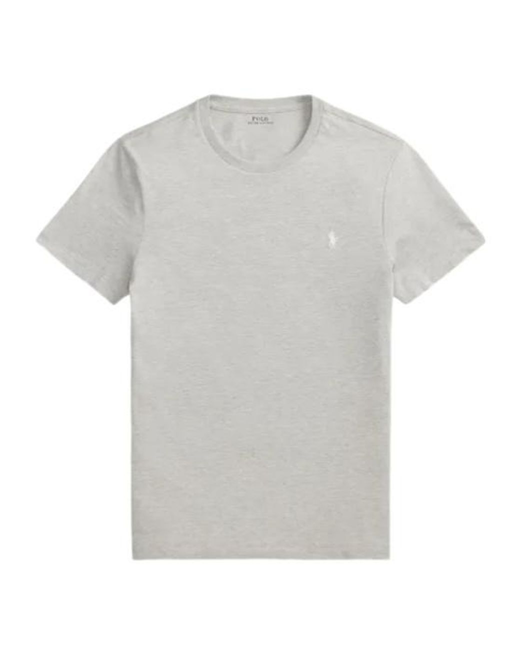 Polo Ralph Lauren Gray Logo-Embroidered Crewneck T-Shirt for men