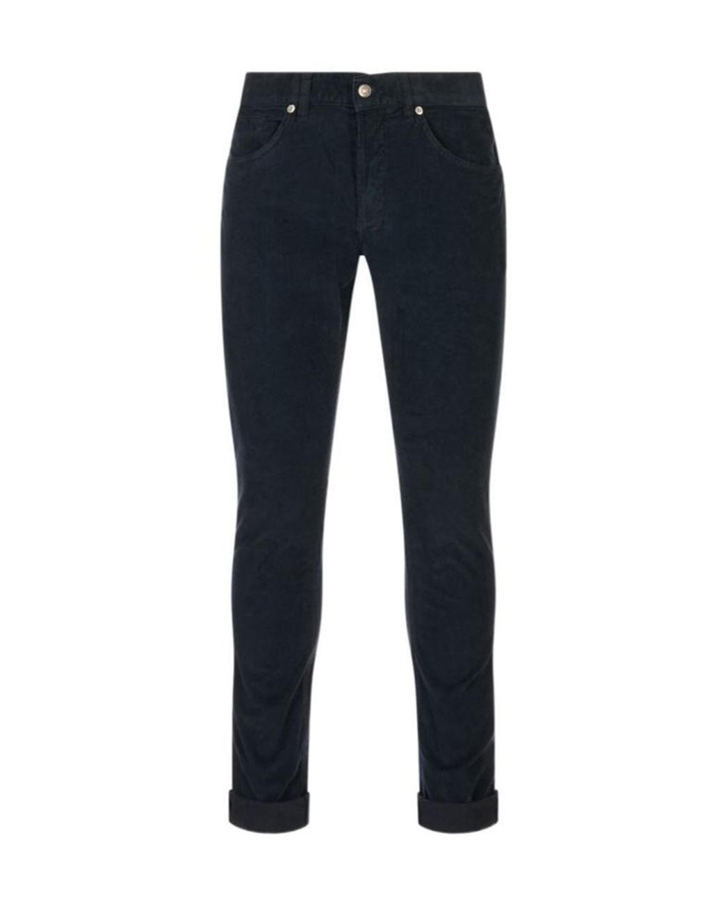 Dondup Blue Corduroy Slim-Fit Trousers for men