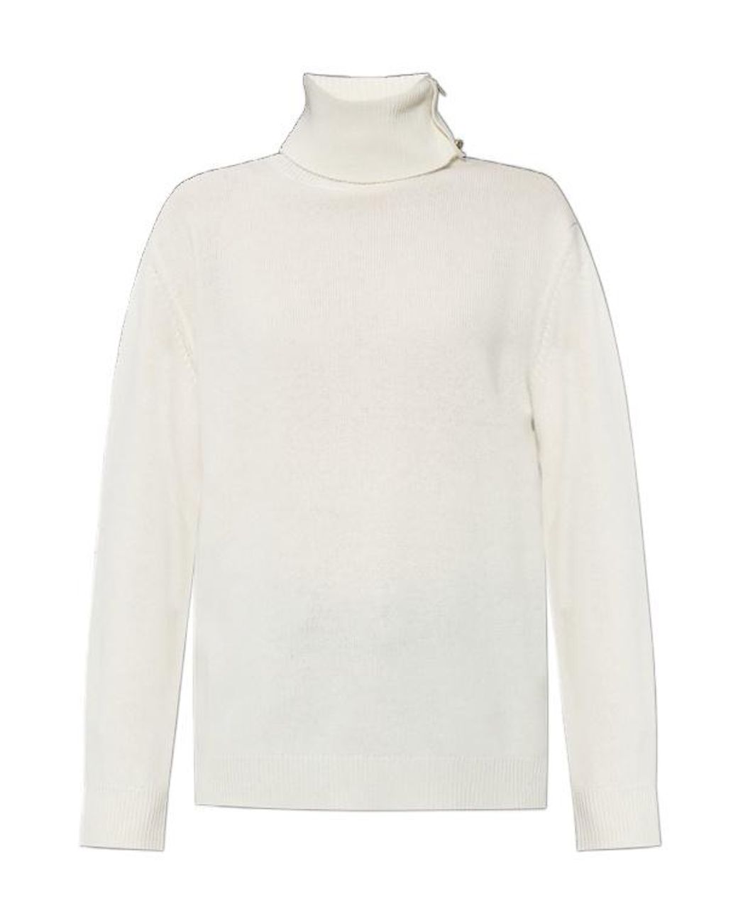 Fabiana Filippi White Foldover Neck Sweater