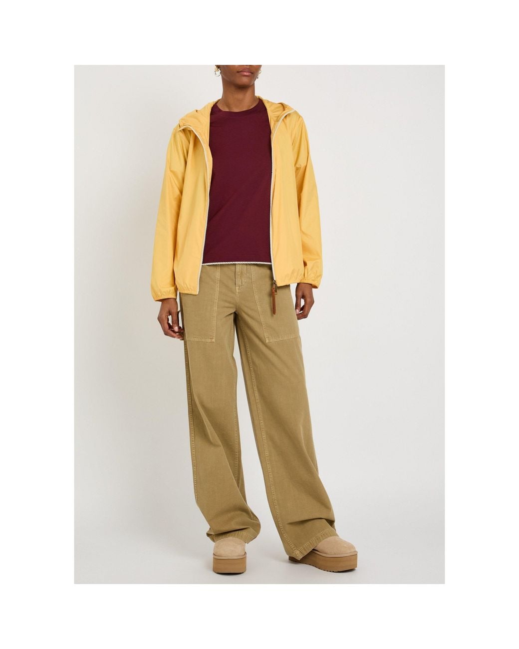 Moncler Yellow Lightweight, Windproof And Rainproof Short Coat