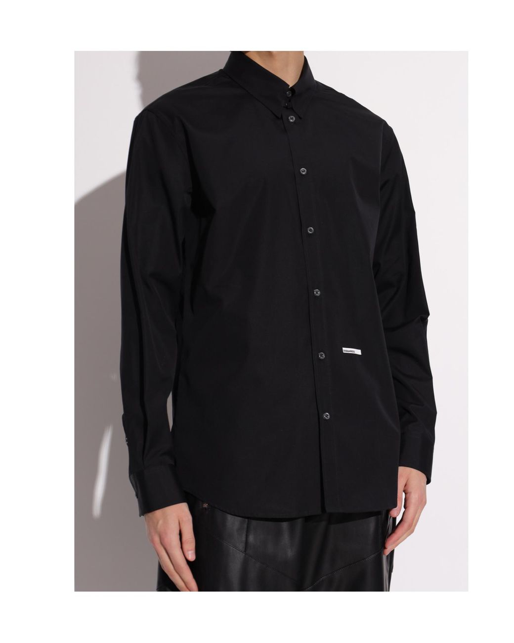 DSquared² Blue Logo Printed Buttoned Shirt for men