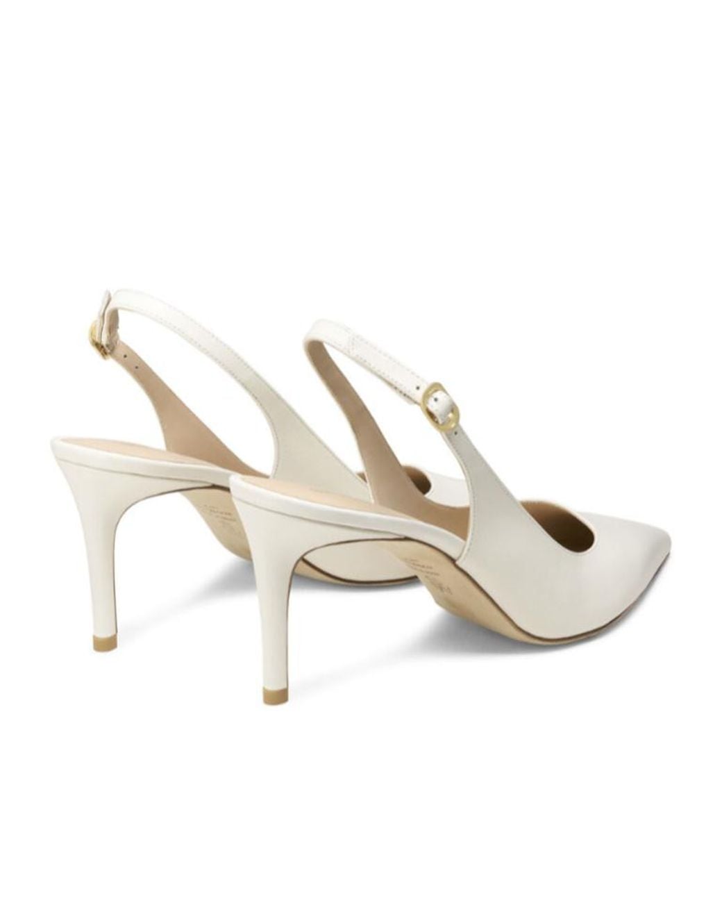 Stuart Weitzman White Stuart Power Slingback 75