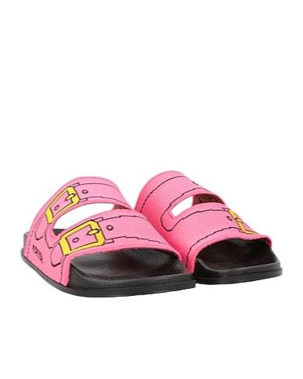 Marni Pink Colorful Patterned Slippers