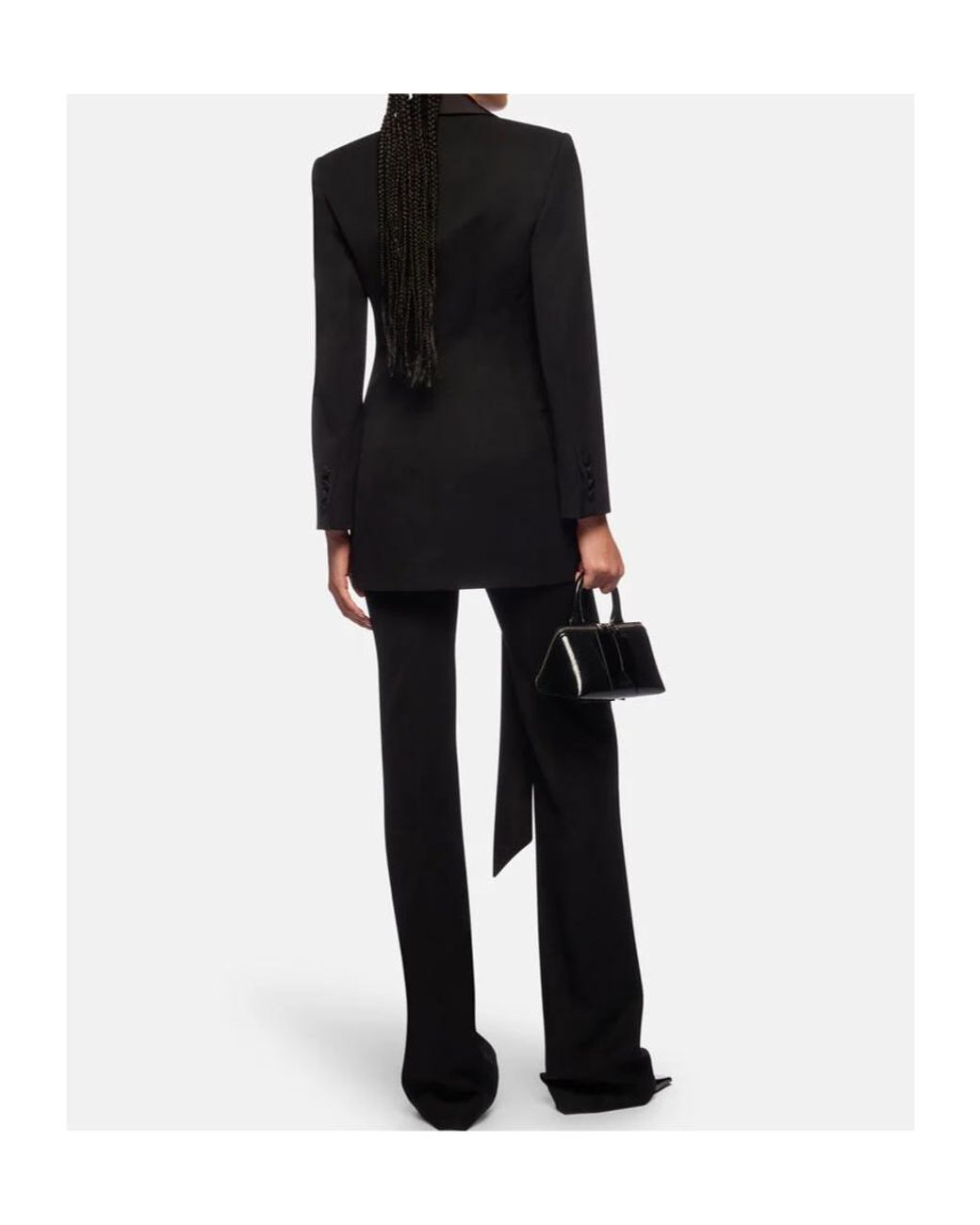 The Attico Black The Strap-Detailed Trousers