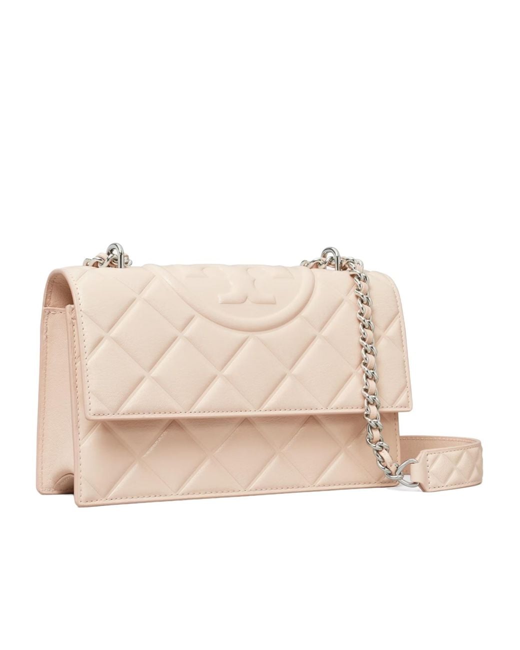 Tory Burch Natural Small Fleming Convertible Shoulder Bag