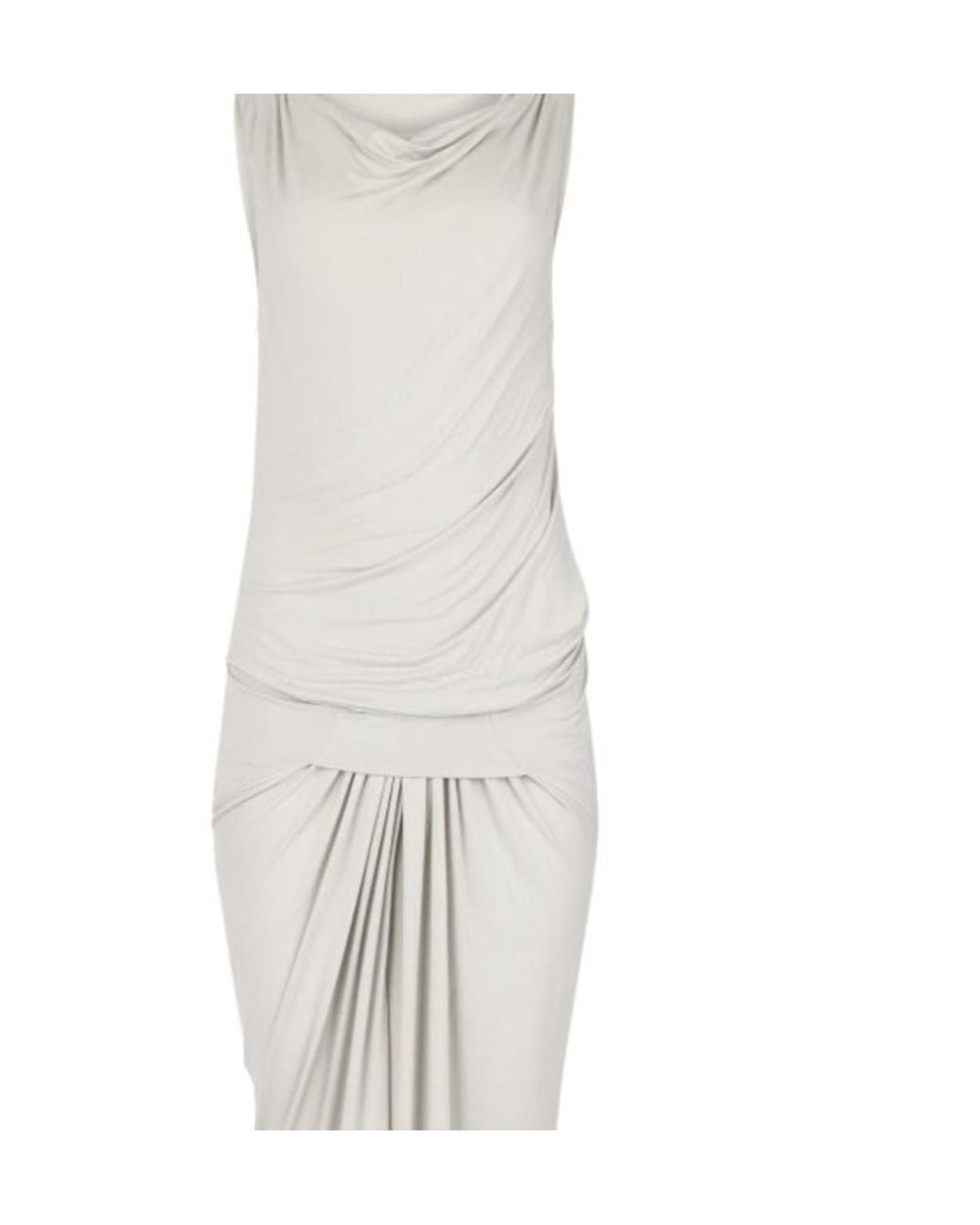 Entire studios White Drape Sleeveless Maxi Dress
