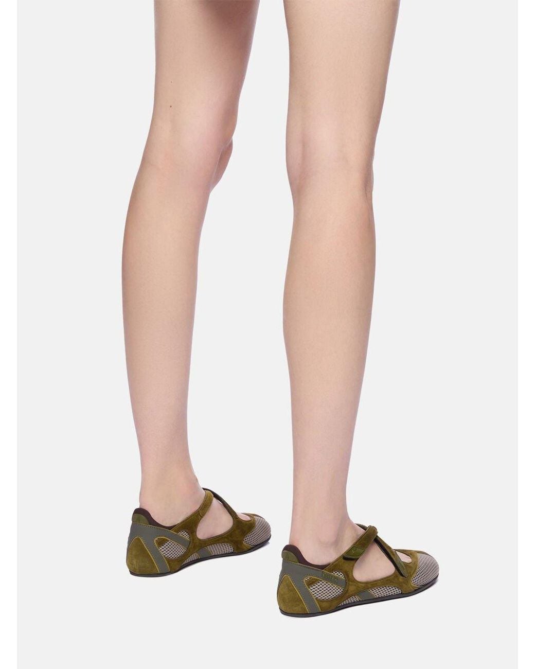 The Attico Green The Floor 01 Ballerina Flats