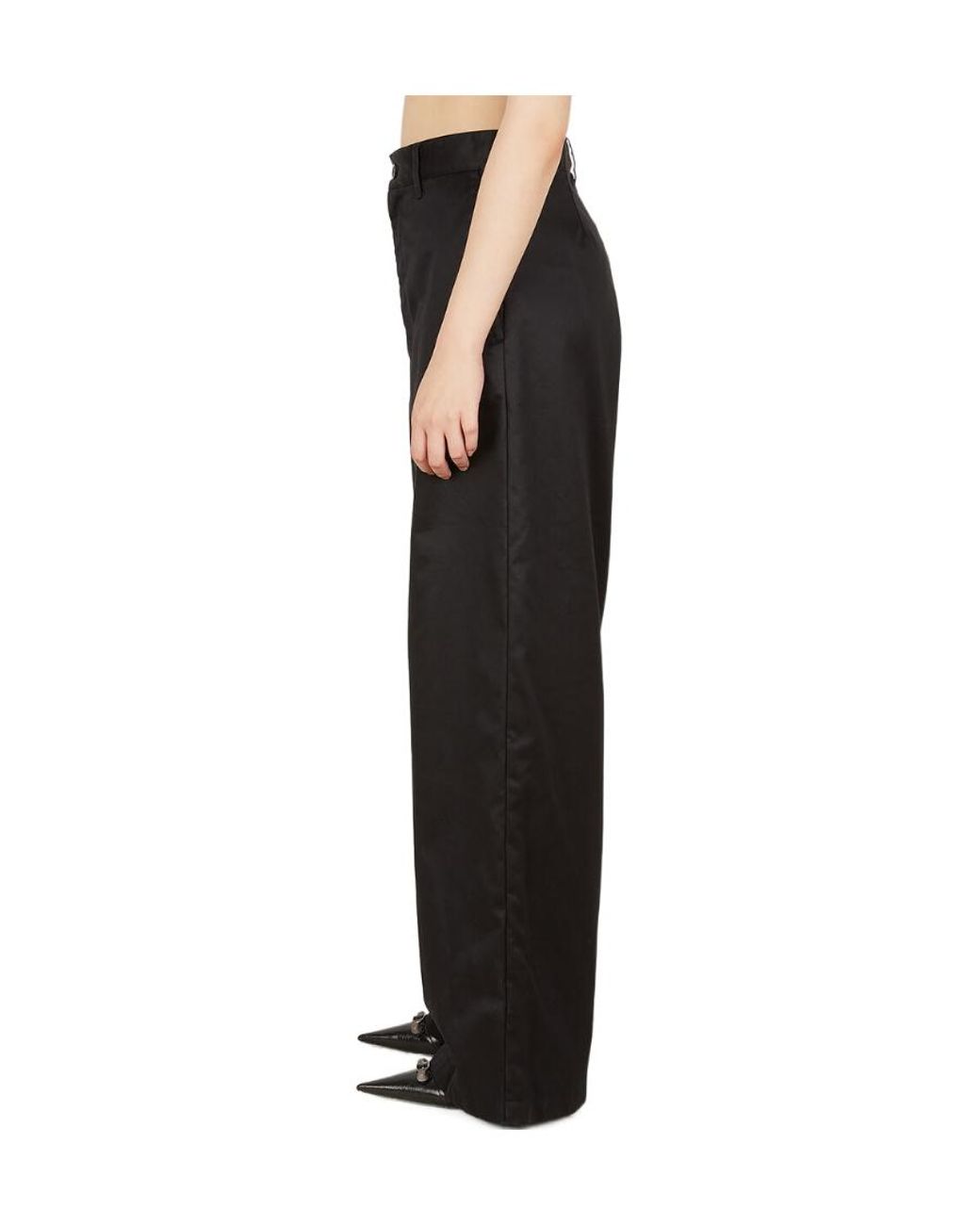 Balenciaga Black Drop-Crotch Wide-Leg Trousers