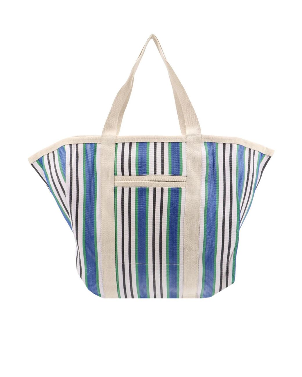 Isabel Marant Blue Darwen Striped Top Handle Bag